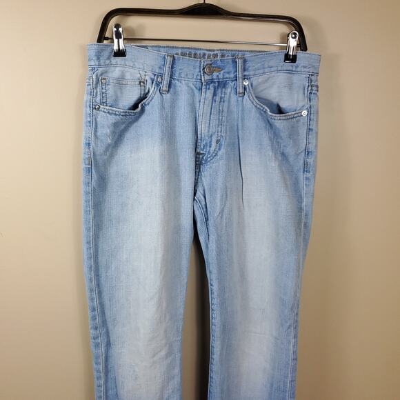 American Eagle Light Wash Original Straight Jeans Size 30x32 - Picture 3 of 9